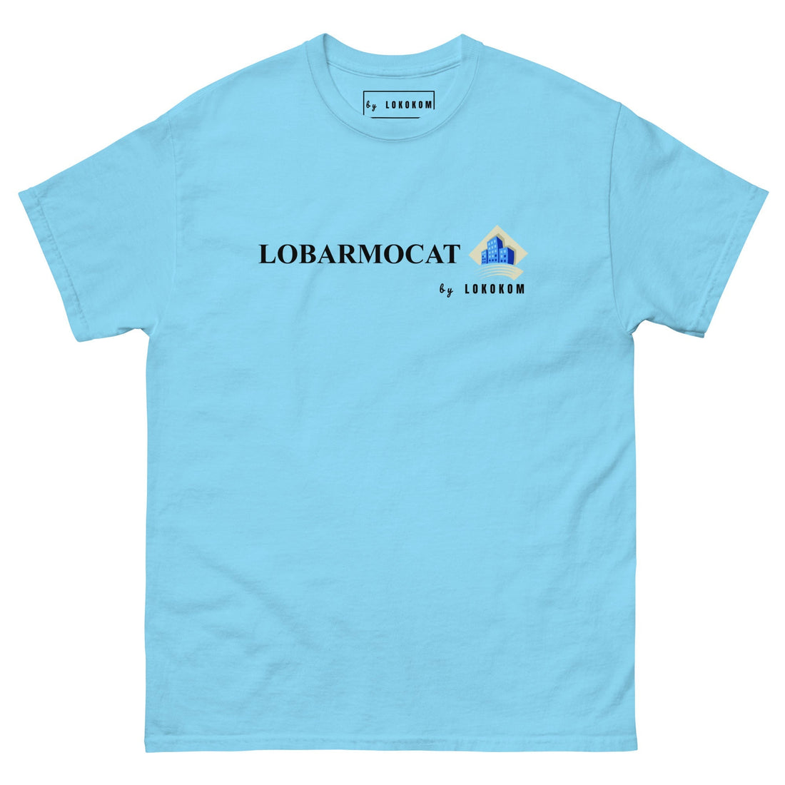 Camiseta Lobarmocat unisex clásica 100% algodón con diseño estructurado y doble costura, ideal para moda casual.