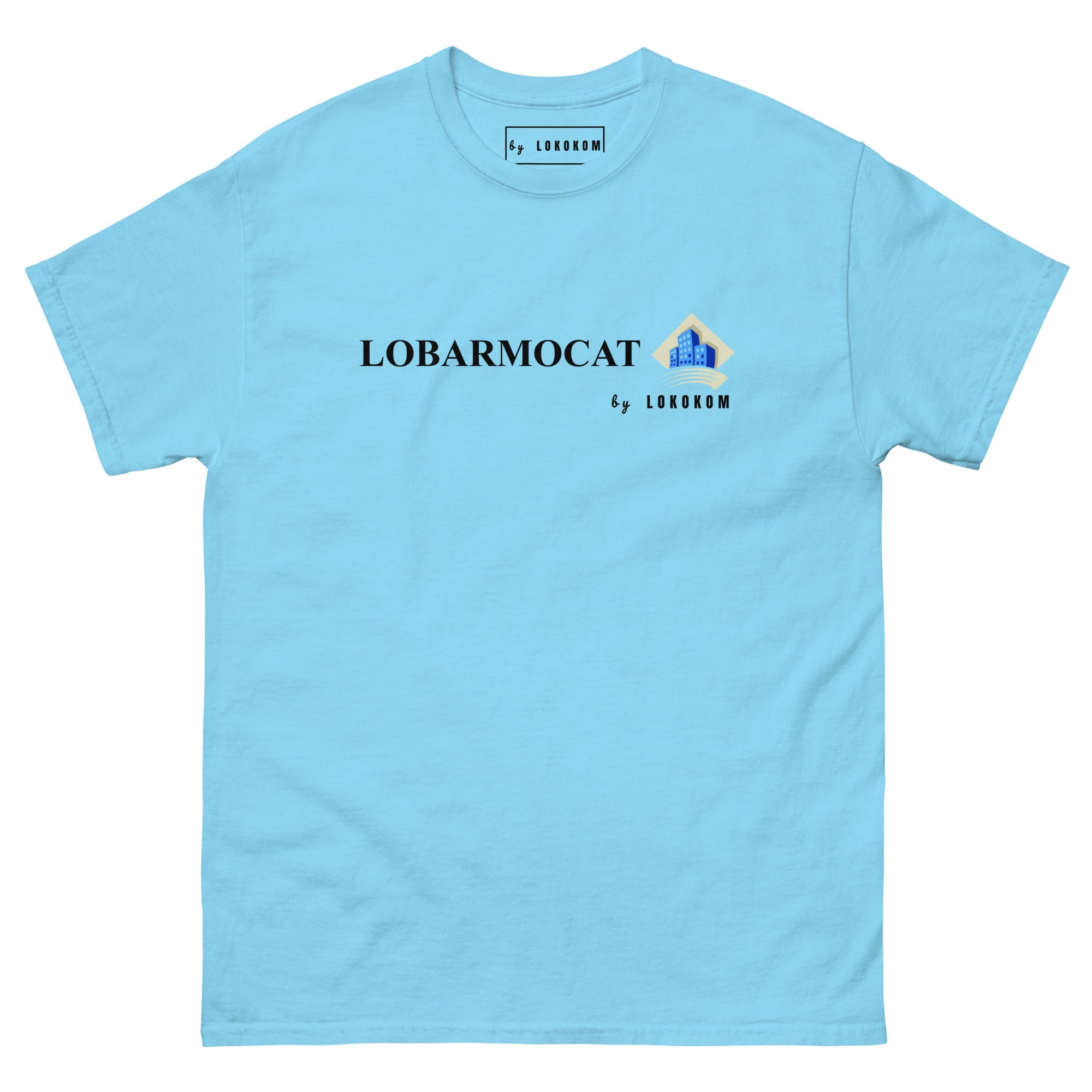 Camiseta Lobarmocat unisex clásica 100% algodón con diseño estructurado y doble costura, ideal para moda casual.