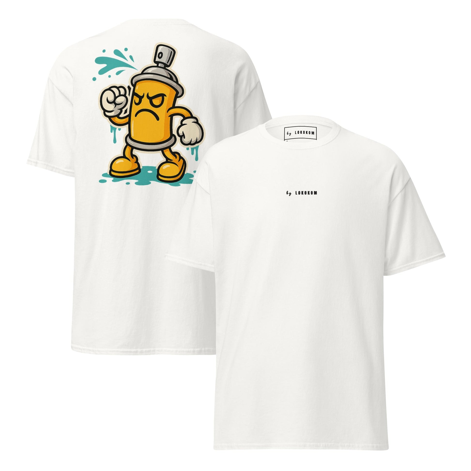 Camiseta Spray diseño graffiti con bordado frontal y tejido algodón 100% streetwear