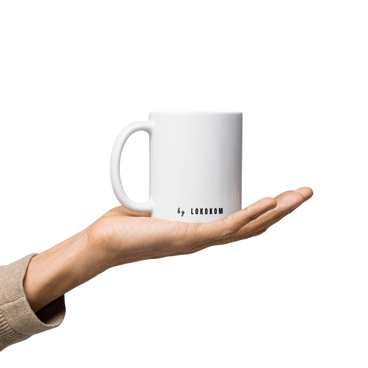 Taza blanca «Aquí bebe un vasco» – Lokokom (vista 2)