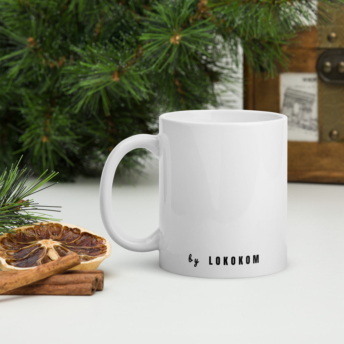 Taza blanca «Aquí bebe un gallego» – Lokokom (vista 2)